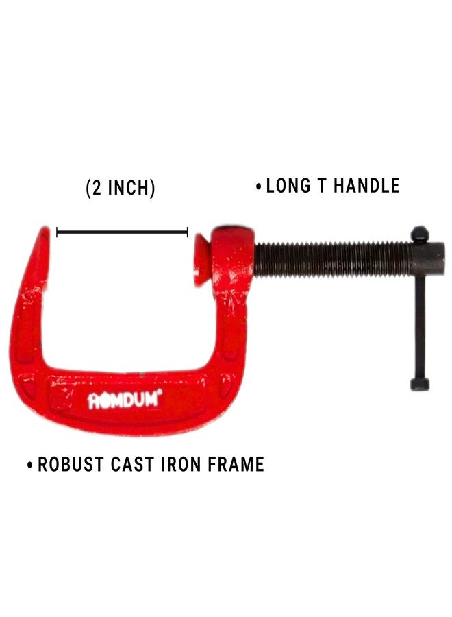 Homdum Heavy Duty G Clamp | C Type Clamping Tool | Set of 4 Pieces (2 inch) - Image 2